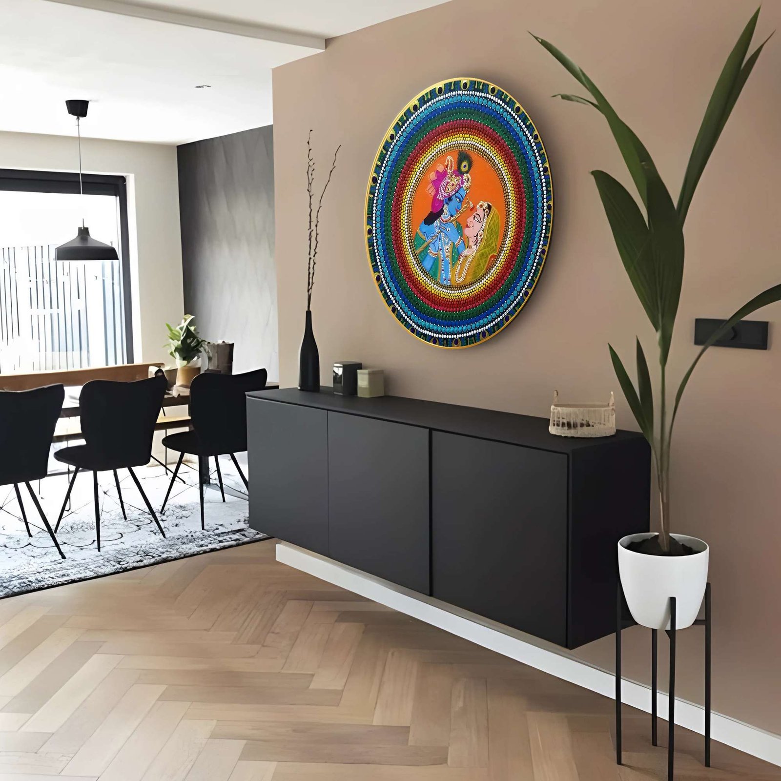 Round Wall Painting - Image 6